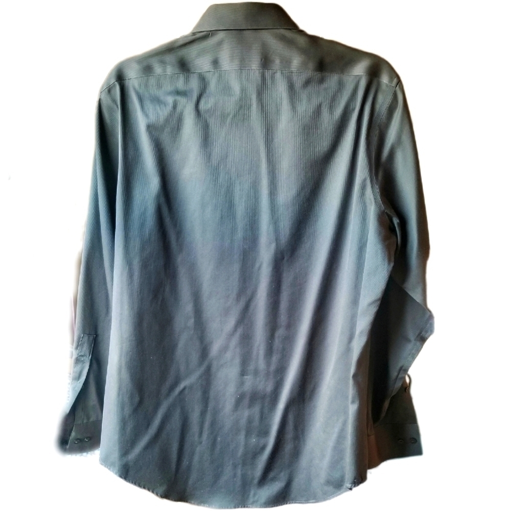 Calvin Klein / Men's Longsleeve Dress Shirt \ Gunmetal \ 15 15 1/2 32 33 ~ - Picture 2 of 7